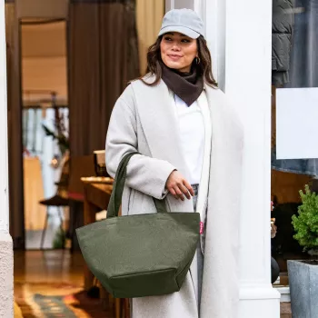 reisenthel Shopper M cord dark matcha pirkinių krepšys ZS5057 - 15 litrų talpa