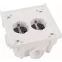 ABL Sursum 1632602 SCHUKO lizdų pagrindo blokas, 4 vietų, 16A, IP44, juodas