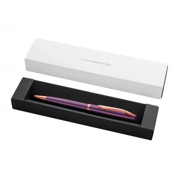 Pelikan Jazz Noble Elegance tušinukas, violetinės spalvos, chromuoti apdailos elementai, sukamas mechanizmas, mėlynas vidutinio storio šerdies įdėklas, dovanų dėžutė 400198310