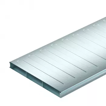 OBO Bettermann po grindų klojamas kabelių kanalas S3 35038-2, 2 dalių, 350x38 mm, 2000 mm, cinkuotas plienas 7400289
