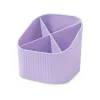 HAN X-LOOP rašiklių laikiklis pastelinės violetinės spalvos plastikinis 4 skyriai 11,1 x 11,1 x 10,5 cm (17238-887D)