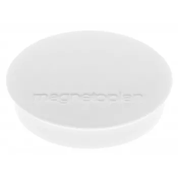 magnetoplan Discofix apvalus magnetas Standard, baltas, pilno branduolio feritas, laikymo jėga 0,7 kg (1664200)