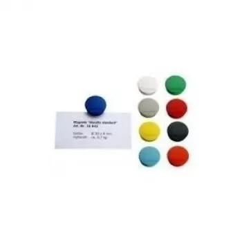 Magnetoplan Discofix apvalus magnetas Standard, raudonas, ferito vientisas šerdis, 0,7 kg laikymo jėga (1664206)