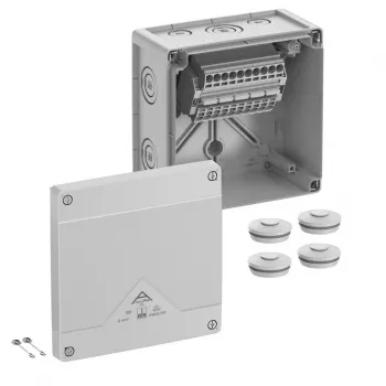 SPELSBERG Abox Pro SL-6² jungiamoji dėžutė, IP66/IP67/IP69, 5 polių, pilka 40644001