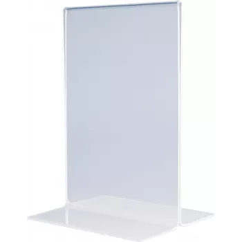 MAGNETOPLAN HOLTZ akrilinis stalinis stendas DIN A3 portretinis kristališkai skaidrus dvipusis 297 x 420 mm (43115)
