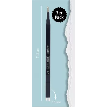 ONLINE magiXX gelinis tušinuko šerdies įdėklas juodas 0,7 mm, 3 vnt. pakuotė 40161/3