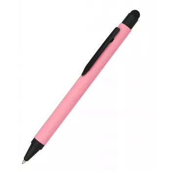 ONLINE SCHREIBGERÄTE ALU Stylus tušinukas su stiliumi, rožinis, mėlyni rašalai, 1 vnt. (32121/3D)