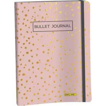 ONLINE Bullet Journal Spotlights Rose A5 taškinis tinklelis minkštu viršeliu daugiaspalvis 70042
