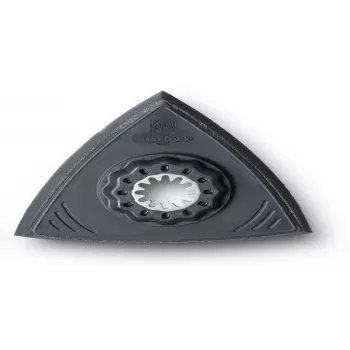 FEIN 63806141220 trikampis šlifavimo padėklas osciliuojantiems daugiafunkciams įrankiams, 80 mm, Velcro, neperforuotas, juodas