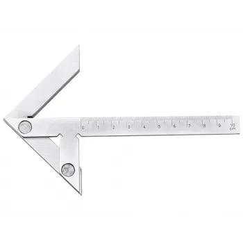 Donau Elektronik MLZW90 90° centravimo kampainis iš aliuminio lydinio, skirtas medienos ir metalo apdirbimui, 100 mm talpa