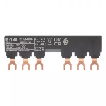 EATON 3 fazių šynų adapteris B3.1/2-PKZ0 PKZ0 variklio apsaugos automatiniams jungikliams, 63 A, 690 V AC, 3 polių, IP20 (044945)