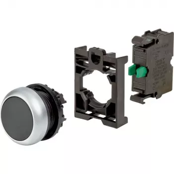 Eaton M22-D-S-K10-BVP mygtukas, įleistas, juodas, plastikinis priekinis žiedas, 1NO 110933