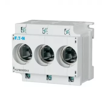 Eaton FCFBD02DI-3 D02 3 polių saugiklių laikiklis, E18, 400 V AC, 63 A, DIN bėgelis 148810