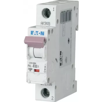 Eaton PXL-C32/1 miniatiūrinis grandinės pertraukiklis (MCB), 1 poliaus, C charakteristikos, 32 A, 6 kA, 230/400 V AC 236062