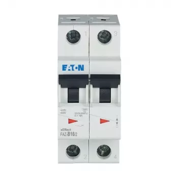 Eaton FAZ-B16/2 miniatiūrinis automatinis jungiklis (MCB), 2 polių, 16 A, B tipo