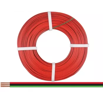 Donau Elektronik 318-014-50 Lankstusis laidas 3 x 0,14 mm² raudonas, žalias, juodas 50 m