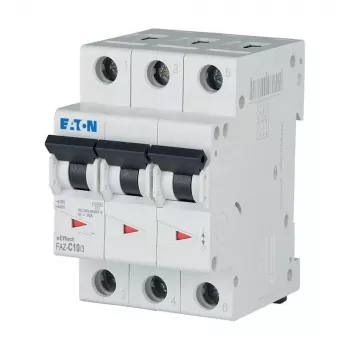 Eaton FAZ-C10/3 miniatiūrinis automatinis jungiklis C tipo 10 A 3 polių 278869