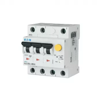 EATON FRBMM-C16/3/003-A RCBO, 16 A, 30 mA, A tipo, C charakteristikos, 3 polių + N, 6 kA, 4 TE 170740