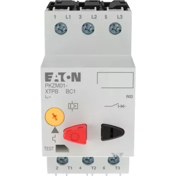 EATON PKZM01-1 variklio apsaugos automatinis jungiklis, 1 A, 0,25 kW, 3 polių, mygtukinis valdymas 278479