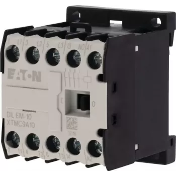 EATON DILEM-10 Mini kontaktoriuss, 3 polių, 24 V AC 50 Hz ritė, 9 A AC-3, 1 NO pagalbinis kontaktas 010005