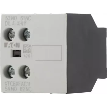 Eaton DILA-XHI11 276421 pagalbinių kontaktų blokas, 45 x 117 x 68 mm, nuo -25 iki 60 °C, juodas/baltas