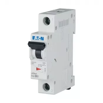 Eaton FAZ-B6/1 miniatiūrinis automatinis jungiklis (MCB) B tipo, 1 poliaus, 6 A, 10 kA 278529