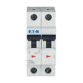 Eaton FAZ-C2/2 miniatiūrinis automatinis jungiklis, C tipo, 2 A, 2 polių 278748