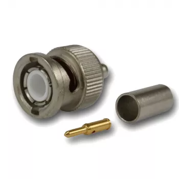 Telegärtner BNC crimp kištukas 50 omų, skirtas RG-58 C/U, nikelis/auksas, 4 GHz J01000L1255Z