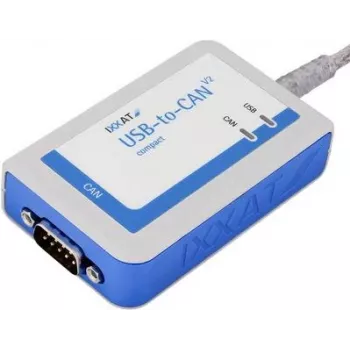 IXXAT USB-to-CAN V2 kompaktiška sąsaja, galvaninė izoliacija, 1x CAN/CAN FD, USB 2.0, D-Sub 9 1.01.0281.12001