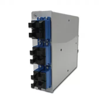 Telegärtner STX DIN-bėgio šviesolaidinis skirstytuvas, 6x SC Duplex Singlemode, 12 pluoštų sujungimo kasetė, pigtailai, paruoštas sujungimui H82050E0002