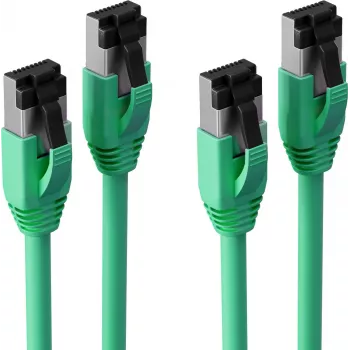 S CONN maximum connectivity BASIC-S Cat. 8.1 F/FTP PIMF LSZH žalias komutacinis kabelis 1,0 m, 2 vnt. paketas SC08-41023-2