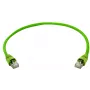 Telegärtner 100008111 RJ45 komutacinis kabelis, CAT 6a SF/UTP, 0,5 m, žalias, su apsauginiu nuo perlenkimo gaubteliu