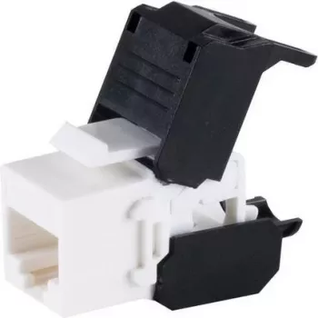 S CONN MAXIMUM CONNECTIVITY Cat.6A UTP belaidis keystone lizdo modulis, RJ45 moteriškas, juodas (08-10038)