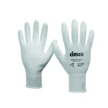 Cimco Skinny Soft apsauginės pirštinės, 10 dydis (L), baltos 141264