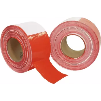 PRIEDAS Apsauginė juosta raudona/balta 500m x 75mm (3000596K)
