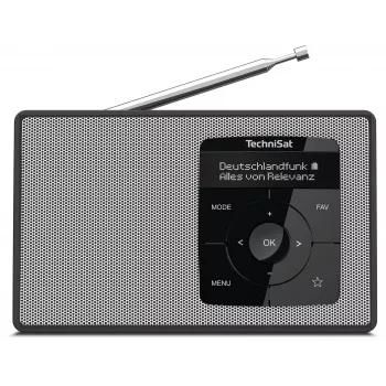 TechniSat DIGITRADIO 2 DAB+ FM Bluetooth laikrodis radijas juodas/baltas 0002/3910
