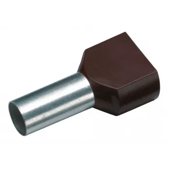 Cimco 187723 dviguba gnybtų mova 1,5 mm² dalinai izoliuota juoda 100 vnt.