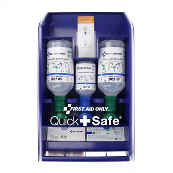 First Aid Only Quick+ Safe DIN EN 15154-4 pirmosios pagalbos dėžutė, mėlyna, tvirtinama prie sienos, ABS plastikas, DIN 13157 užpildas P-44026 00