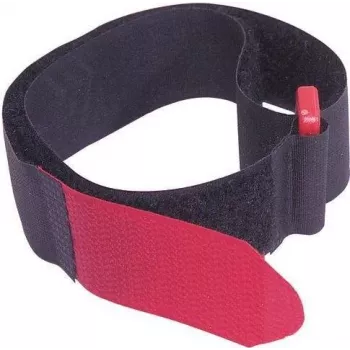 Kabelių rišimo dirželis su kabliukais ir kilpelėmis 25x480 mm, juodas, 10 vienetų, daugkartinio naudojimo 30006040