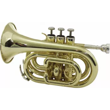 DIMAVERY TP-300 Bb kišeninė trimito, auksinio lako 26503720