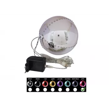 EUROPALMS LED Sniego gniūžtė 15cm, Rožinė 83501246