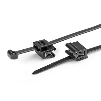HellermannTyton T50ROSEC5A-PA66W-BK kabelio raištis su spaustuku, 200 mm x 4,6 mm, juodas, 100 vnt. 156-03219