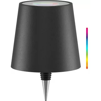 Wentronic Goobay belaidis LED buteliuko šviestuvas, RGBW, juodas (76571)