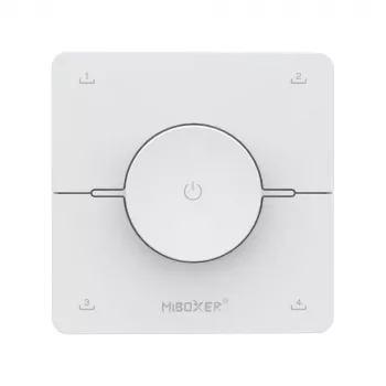 Miboxer K0 2,4GHz dvigubos baltos CCT LED nuotolinio valdymo pultas su sukamuoju ratuku, 4 scenos, baltas