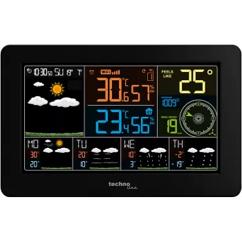 Techno Line WD2700 Wi-Fi meteorologinė stotis su 4 dienų prognoze, spalvotu ekranu, vidaus/lauko jutikliu