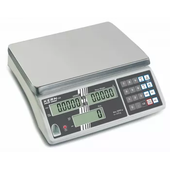 KERN CXB 3K0.2 skaičiavimo svarstyklės, 3 kg talpa, 0,2 g skiriamoji geba, 3 ekranai, RS-232