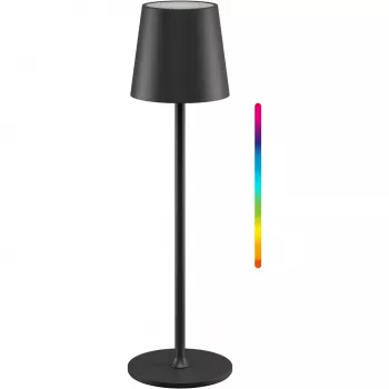 Wentronic Goobay belaidė LED stalinė lempa, dydis M, 38 cm, RGBW, juoda (76569)