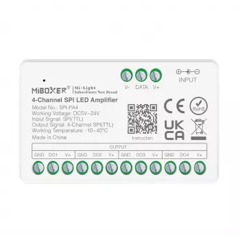 Synergy 21 Pixel LED valdiklis SPI serijos 4 kanalų stiprintuvas / kartotuvas (SPI-PA4)