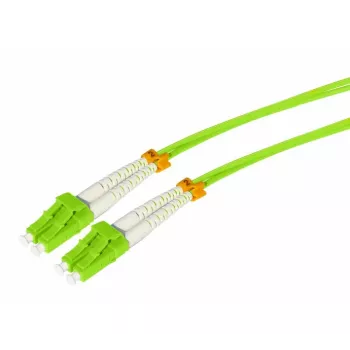 Tecline HD OM5 šviesolaidinis pataisos kabelis, LC Duplex į LC Duplex, 50/125 µm daugiamodis, žalios spalvos, 20 m 796LL20