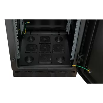 19 inch Tinklo spintelė 42U 800x800, IP55, su iš anksto sumontuotu cokoliu, RAL9005 691742IP55V2.TS